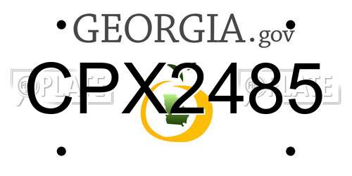 CPX2485 Georgia License Plate