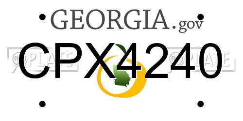 CPX4240 Georgia License Plate