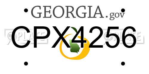 CPX4256 Georgia License Plate