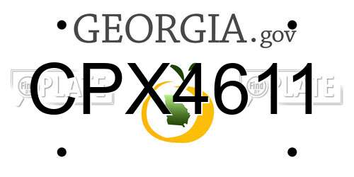 CPX4611 Georgia License Plate