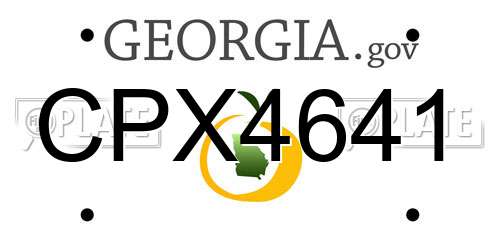 CPX4641 Georgia License Plate