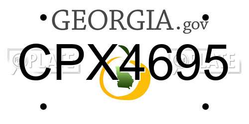 CPX4695 Georgia License Plate