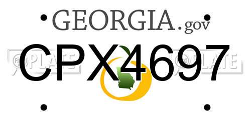 CPX4697 Georgia License Plate