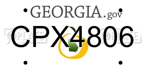 CPX4806 Georgia License Plate