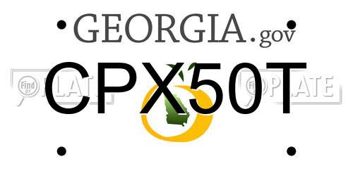 CPX50T Georgia License Plate