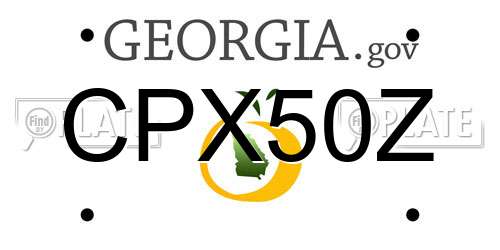 CPX50Z Georgia License Plate
