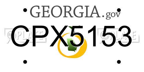 CPX5153 Georgia License Plate