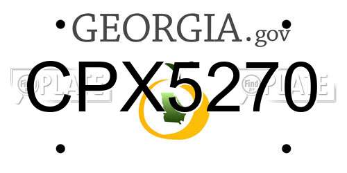 CPX5270 Georgia License Plate