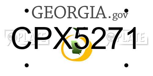 CPX5271 Georgia License Plate