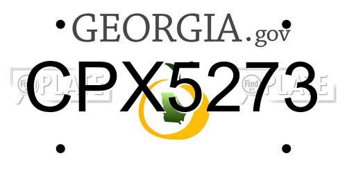 CPX5273 Georgia License Plate