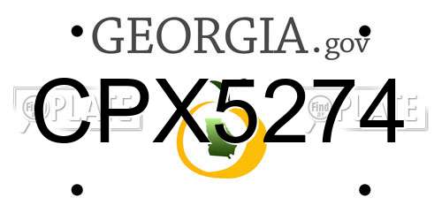 CPX5274 Georgia License Plate