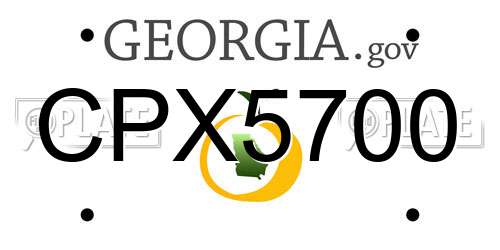 CPX5700 Georgia License Plate