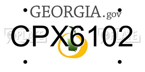CPX6102 Georgia License Plate