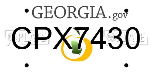 CPX7430 Georgia License Plate