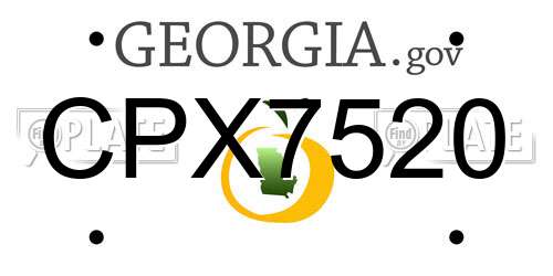 CPX7520 Georgia License Plate