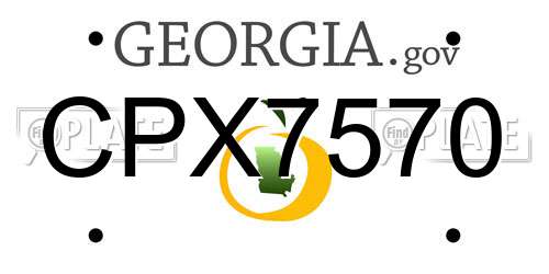 CPX7570 Georgia License Plate