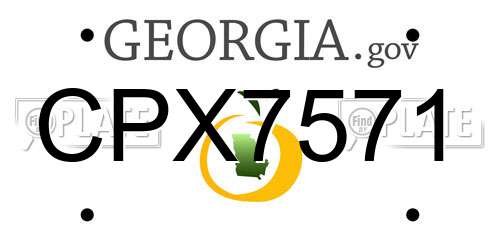 CPX7571 Georgia License Plate