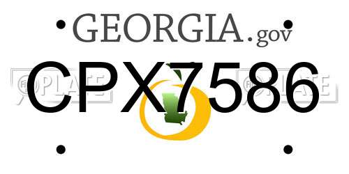 CPX7586 Georgia License Plate