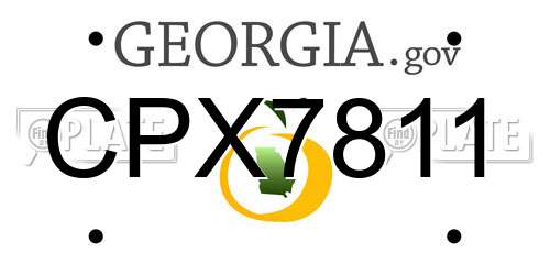 CPX7811 Georgia License Plate