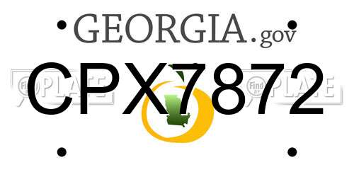 CPX7872 Georgia License Plate