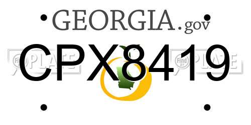 CPX8419 Georgia License Plate