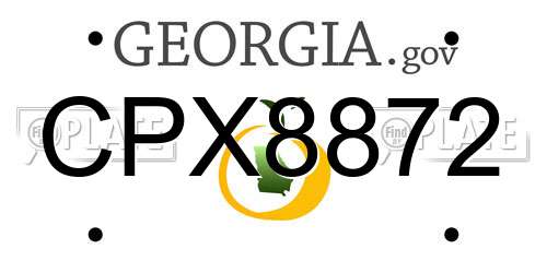 CPX8872 Georgia License Plate