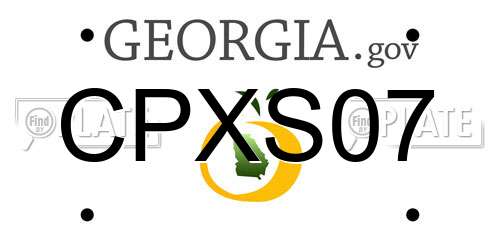 CPXS07 Georgia License Plate