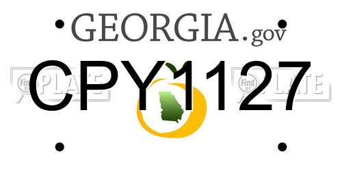 CPY1127 Georgia License Plate
