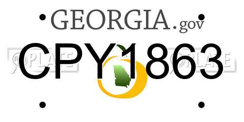 CPY1863 Georgia License Plate