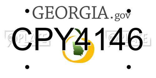 CPY4146 Georgia License Plate