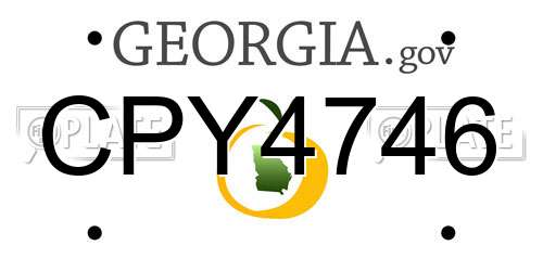 CPY4746 Georgia License Plate