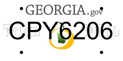 CPY6206 Georgia License Plate