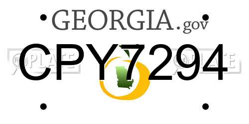 CPY7294 Georgia License Plate