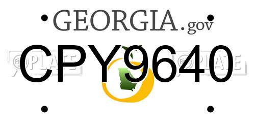 CPY9640 Georgia License Plate