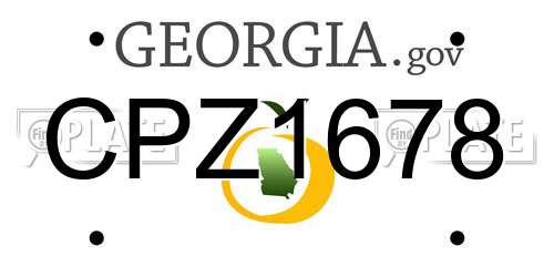 CPZ1678 Georgia License Plate