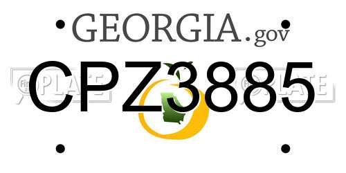 CPZ3885 Georgia License Plate