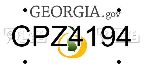 CPZ4194 Georgia License Plate