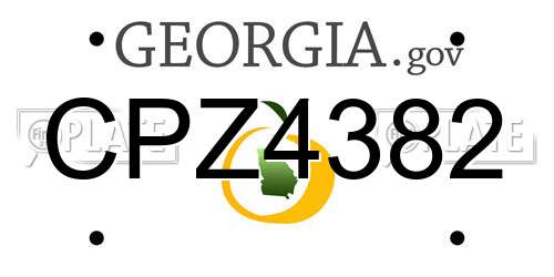 CPZ4382 Georgia License Plate