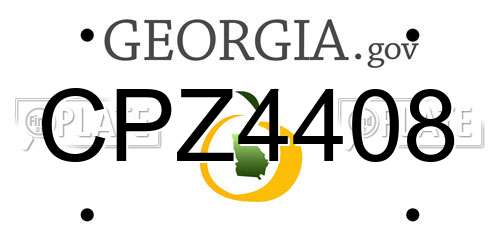 CPZ4408 Georgia License Plate
