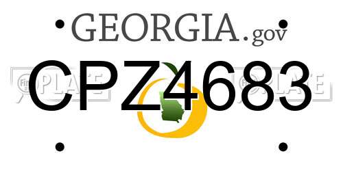 CPZ4683 Georgia License Plate