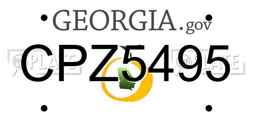 CPZ5495 Georgia License Plate