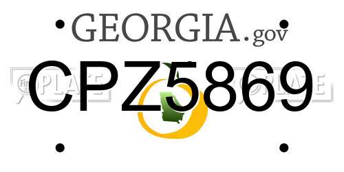 CPZ5869 Georgia License Plate