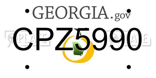CPZ5990 Georgia License Plate