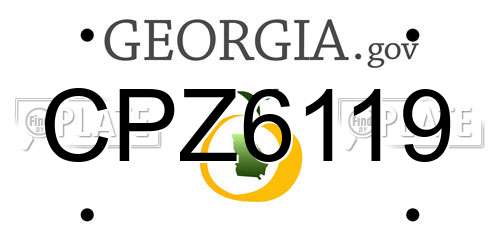 CPZ6119 Georgia License Plate