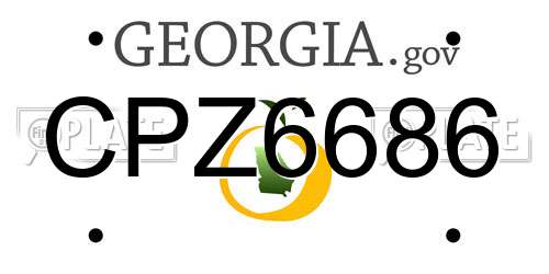 CPZ6686 Georgia License Plate