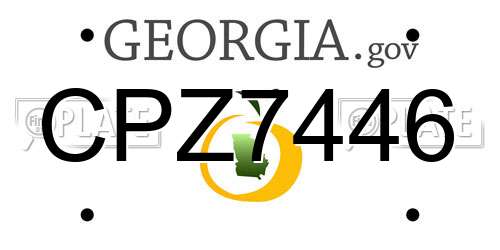 CPZ7446 Georgia License Plate
