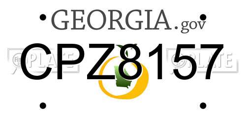 CPZ8157 Georgia License Plate