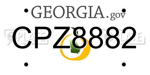 CPZ8882 Georgia License Plate