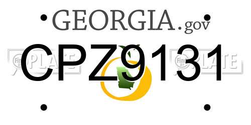 CPZ9131 Georgia License Plate