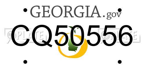 CQ50556 Georgia License Plate